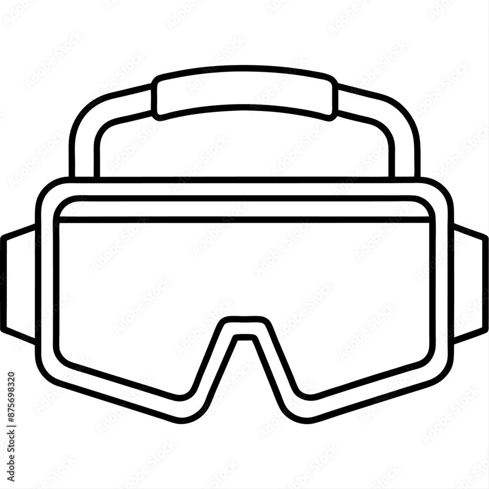 vr glasses outline coloring book page line art illustration digital drawing vr glasses outline coloring book page line art illustration digital drawing
