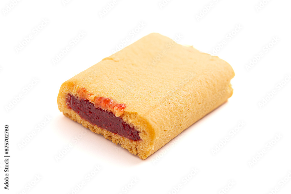 Strawberry Flavored Bar Cookies Isolated on a White Background Strawberry Flavored Bar Cookies Isolated on a White Background