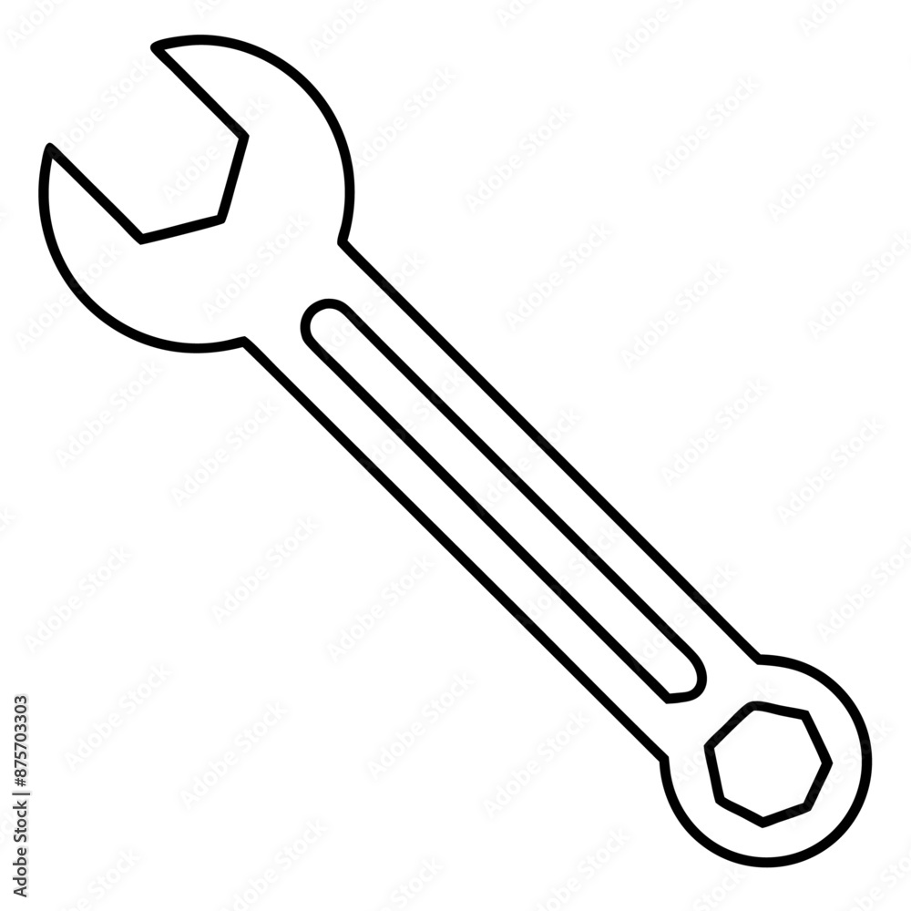 wrench outline coloring book page line art illustration digital drawing wrench outline coloring book page line art illustration digital drawing