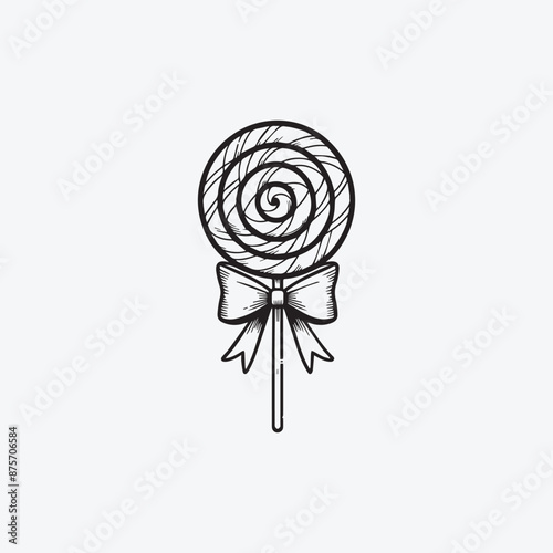 Candies icon in vector. Illustration, Lollipop on a stick. Sweets for children. Hand Drawn Lollipop stock vector, Lollipop Cartoon eps Vectors