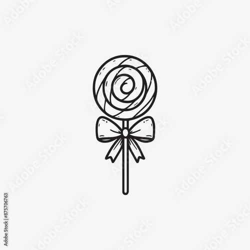 Candies icon in vector. Illustration, Lollipop on a stick. Sweets for children. Hand Drawn Lollipop stock vector, Lollipop Cartoon eps Vectors