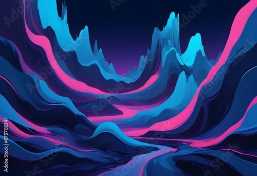 cold blue neon color scheme