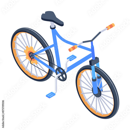 Get your hands on touring cycle isometric icon 

