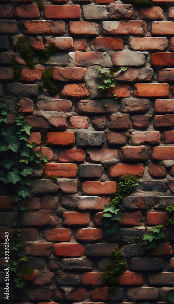 Fototapeta premium wall with ivy