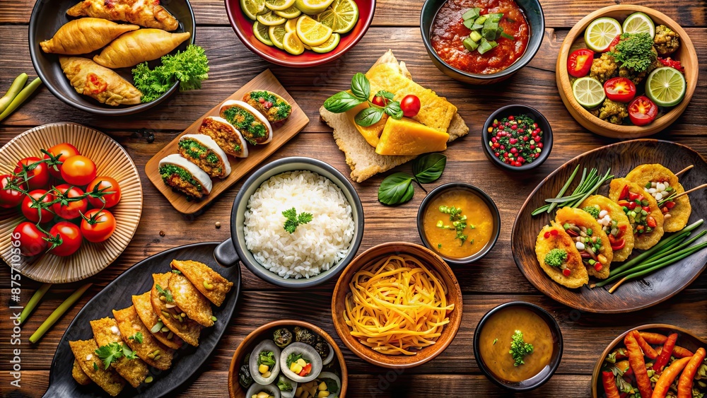 A variety of delicious international foods including sushi, tacos, pasta, and curry, international, foods, global, cuisine A variety of delicious international foods including sushi, tacos, pasta, and curry, international, foods, global, cuisine