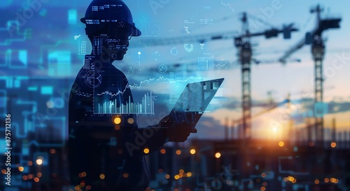 Digital Construction The Future of Building Digital Blueprint Building Technology Smart Innovation Blueprint