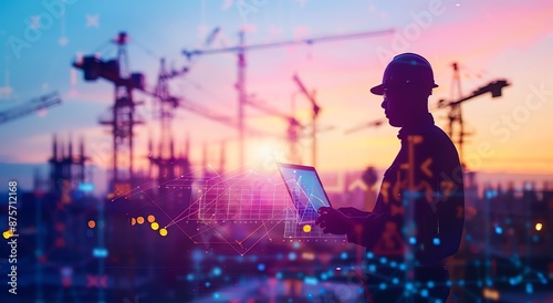 Digital Construction The Future of Building Digital Blueprint Building Technology Smart Innovation Blueprint