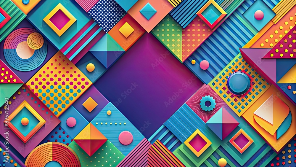 Abstract colorful geometric pattern with various shapes and vibrant hues , abstract, colorful, geometric, pattern, shapes Abstract colorful geometric pattern with various shapes and vibrant hues , abstract, colorful, geometric, pattern, shapes