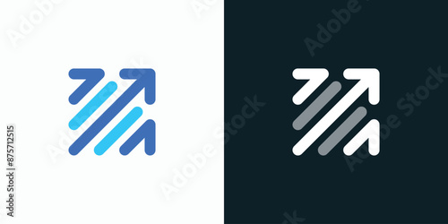 Triple arrow growth logo design