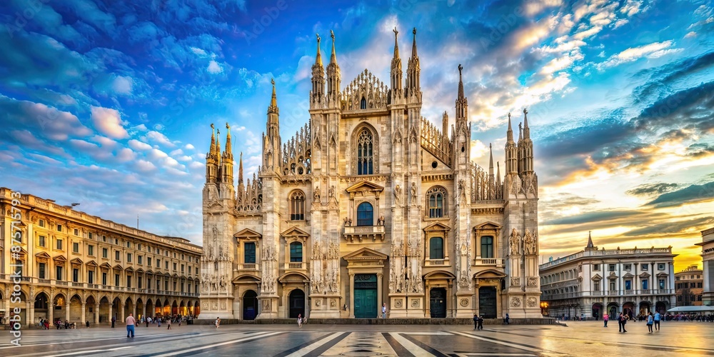 Ancient architecture in Milan, Italy showcasing intricate details and grand structures, Milan, Italy, ancient Ancient architecture in Milan, Italy showcasing intricate details and grand structures, Milan, Italy, ancient