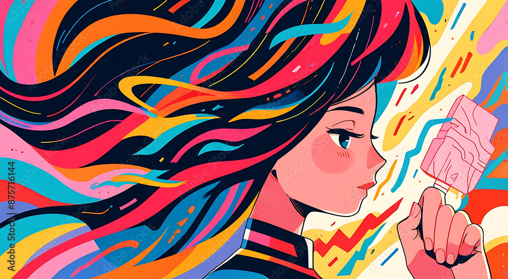 An abstract illustration of inner strength with bold, solid shapes and vibrant colors. Highlight the power of a strong mind and healthy emotions.
An abstract illustration of inner strength with bold, solid shapes and vibrant colors. Highlight the power of a strong mind and healthy emotions.