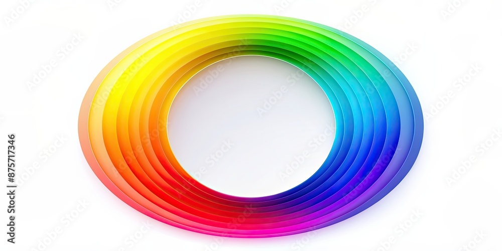 Abstract colorful circle on white background, geometric, vibrant, colorful, round, shape, abstract, art, design, vibrant Abstract colorful circle on white background, geometric, vibrant, colorful, round, shape, abstract, art, design, vibrant