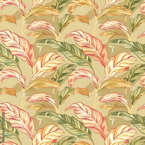 Fun Tropical Leaf and Abstract Shapes Design