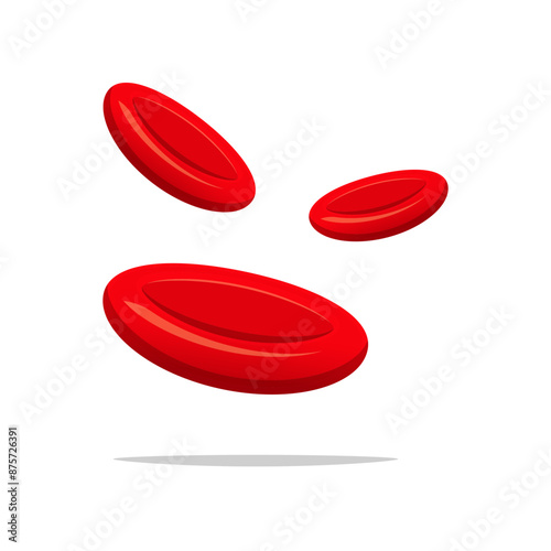 Red blood cells vector isolated on white background.