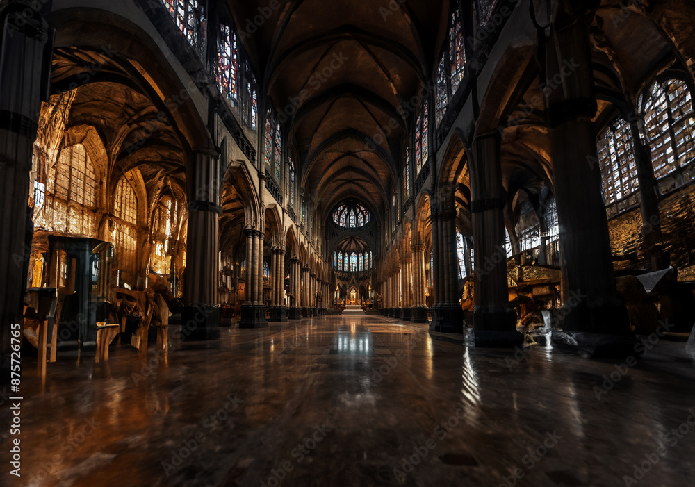 Fototapeta premium Peaceful chapel in the countryside.