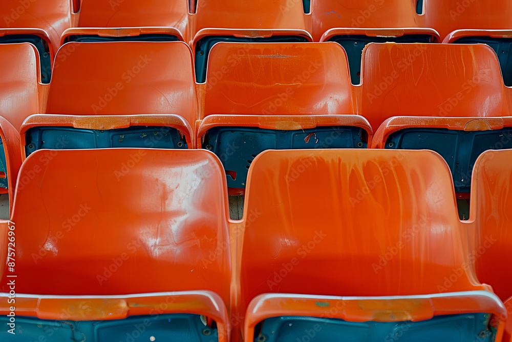 Naklejka premium Rows of seats in a stadium
