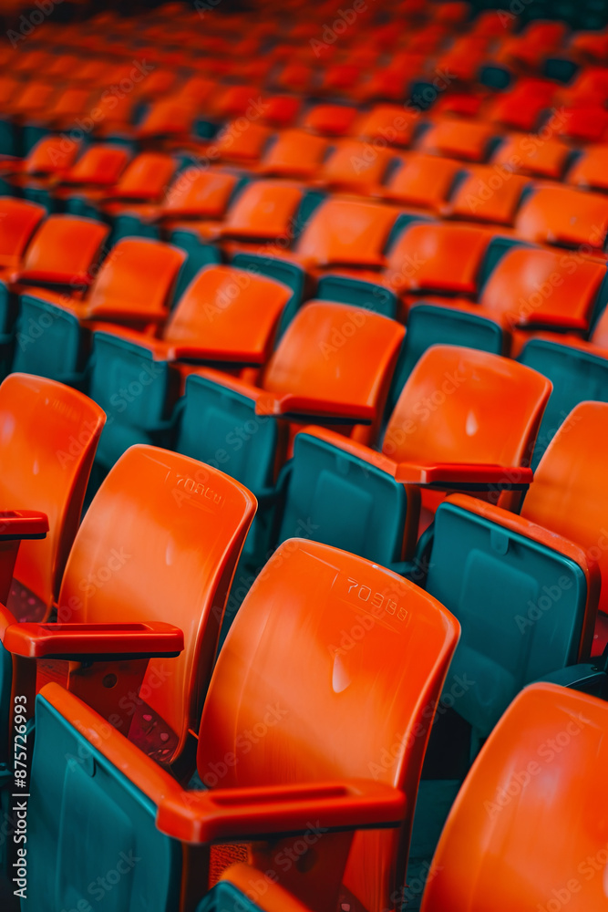 Naklejka premium Rows of seats in a stadium