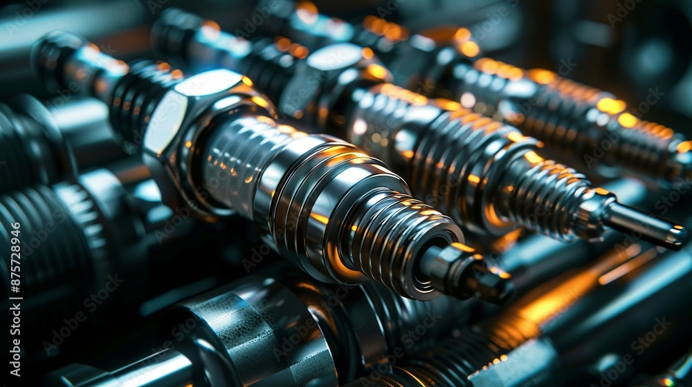 A photo of a set of spark plugs A photo of a set of spark plugs
