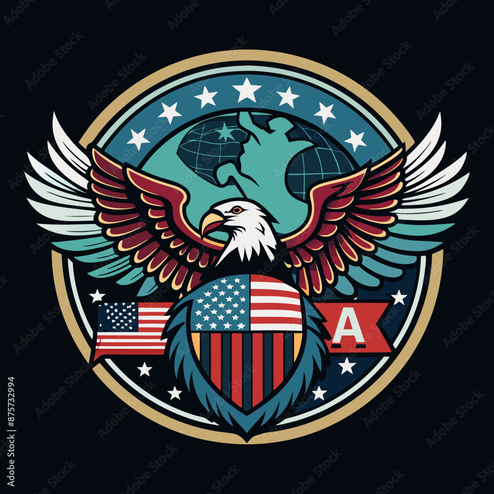 t-shirt design concept text usa american flag t-shirt design concept text usa american flag
