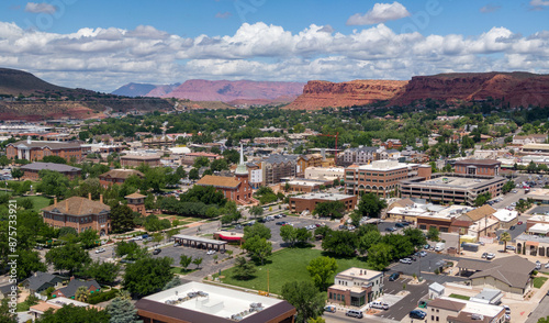 Downtown cityscape of  St. George, Utah, United States of America.