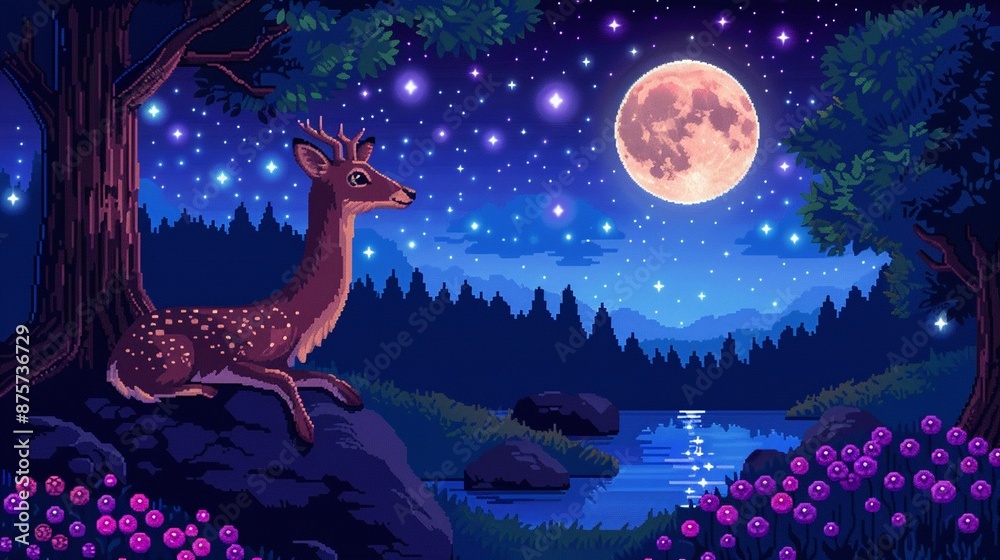 A mystical forest with talking animals and floating orbs, pixel art, bright and vivid, 8bit, whimsical and magical A mystical forest with talking animals and floating orbs, pixel art, bright and vivid, 8bit, whimsical and magical