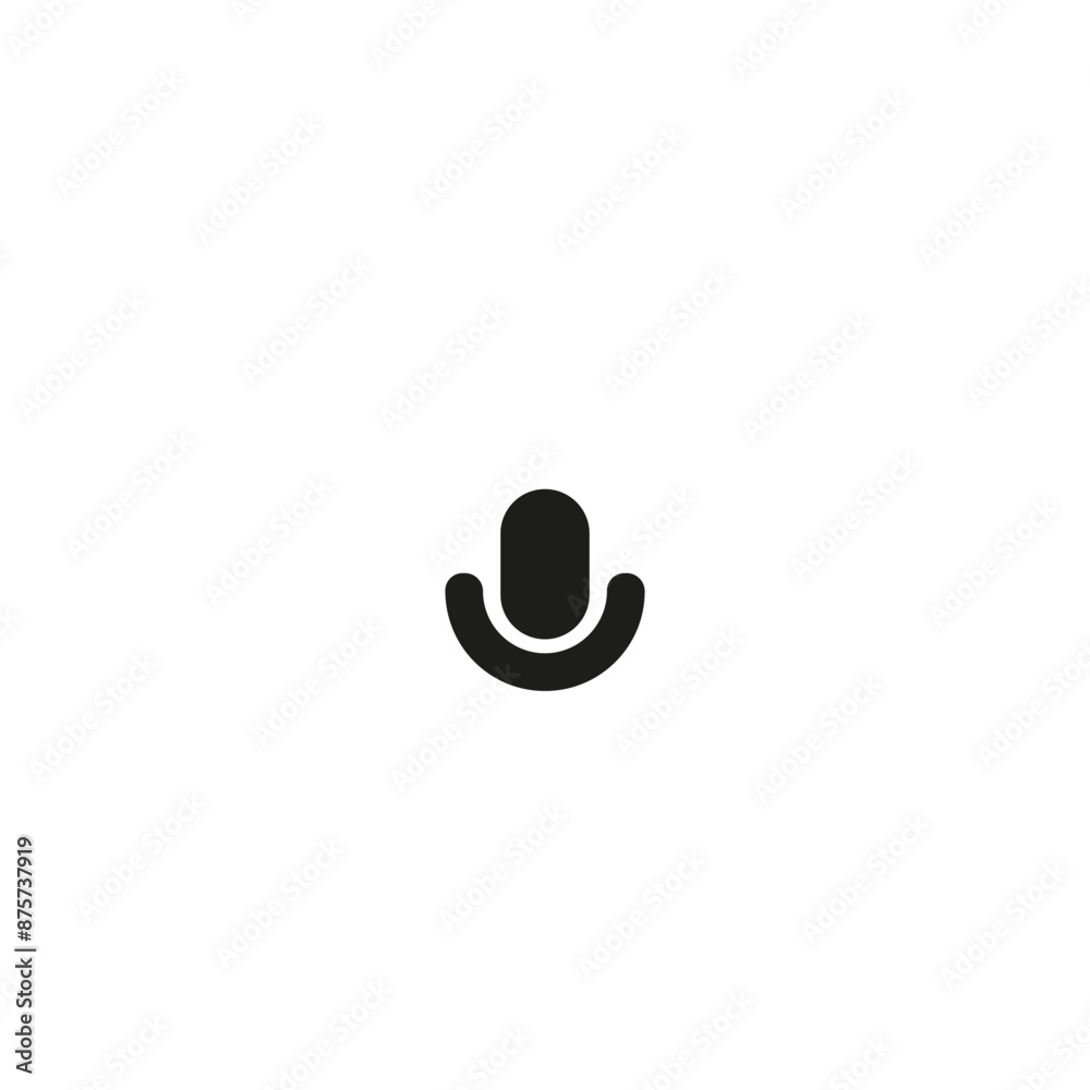 Vector icon of a classic microphone, perfect for audio, music, or podcast designs. Black and white, isolated on a white background. Editable stroke. Vector icon of a classic microphone, perfect for audio, music, or podcast designs. Black and white, isolated on a white background. Editable stroke.