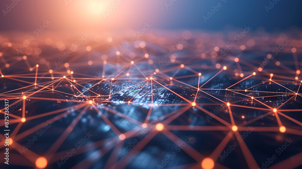 A Technological Background of Creativity and Innovation, 3d rendering of abstract technology digital background, Network and data concept,Abstract nodes structure on blue background A Technological Background of Creativity and Innovation, 3d rendering of abstract technology digital background, Network and data concept,Abstract nodes structure on blue background