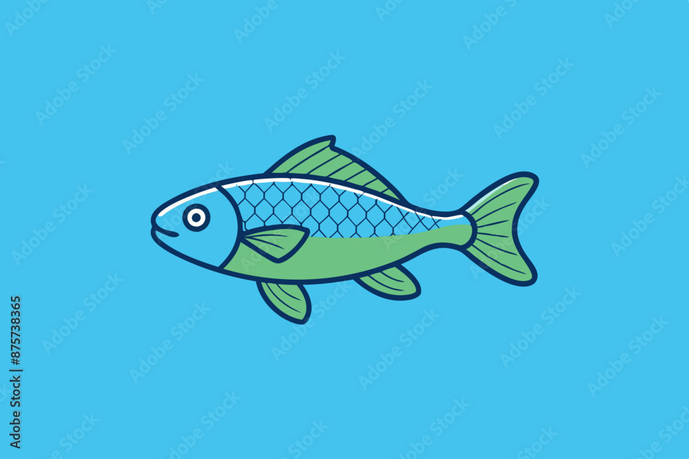 Climbing fish jumps icon vector vector art illustration Climbing fish jumps icon vector vector art illustration