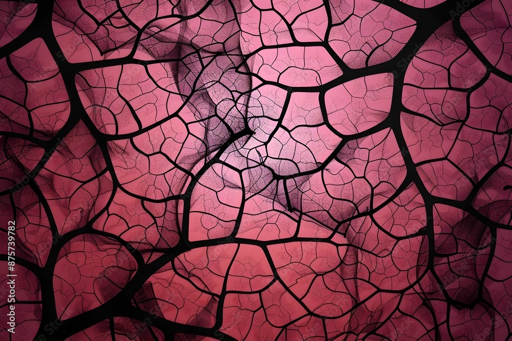 Vein texture background vector illustration, branched and natural leaf-like pattern
