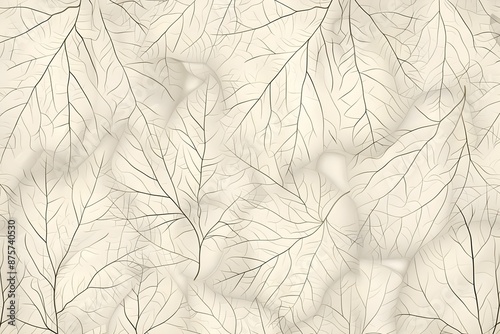 Vein texture background vector illustration, branched and natural leaf-like pattern