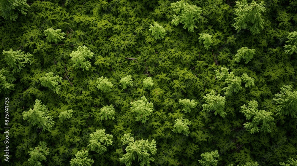 A dense mossy surface seen from above, covering the ground like a carpet, ideal for use in graphics depicting off-trail hiking or wilderness exploration. A dense mossy surface seen from above, covering the ground like a carpet, ideal for use in graphics depicting off-trail hiking or wilderness exploration.