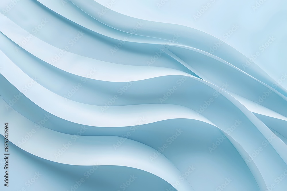 Fototapeta premium Abstract blue wave patterns creating a flowing, serene visual texture.