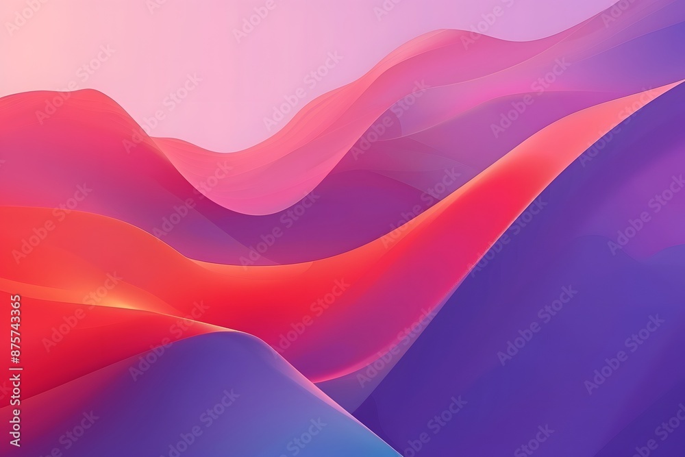 Abstract gradient waves flowing seamlessly in vibrant hues of pink, purple, and red. Abstract gradient waves flowing seamlessly in vibrant hues of pink, purple, and red.