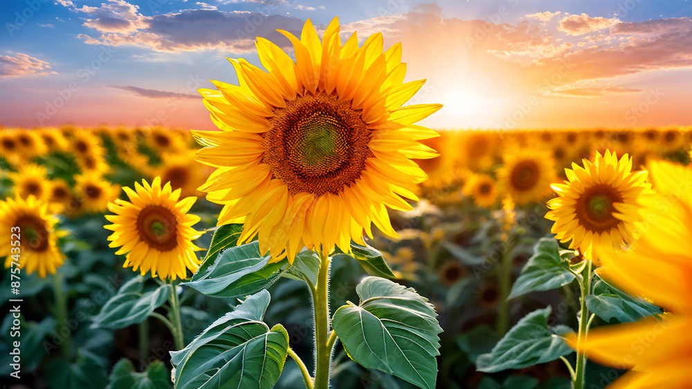 Fototapeta premium sunflowers. Generative AI