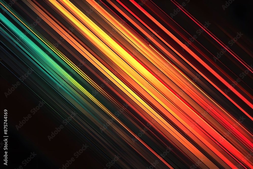 Vibrant Abstract Light Streaks in Various Colors against a Dark Background Vibrant Abstract Light Streaks in Various Colors against a Dark Background