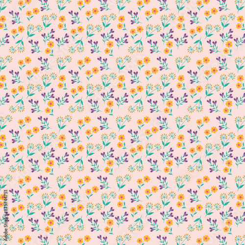 Geometric seamless pattern design. Floral pattern.