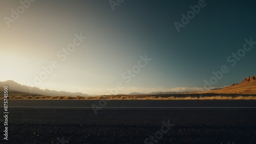 Clean highway besides on dessert