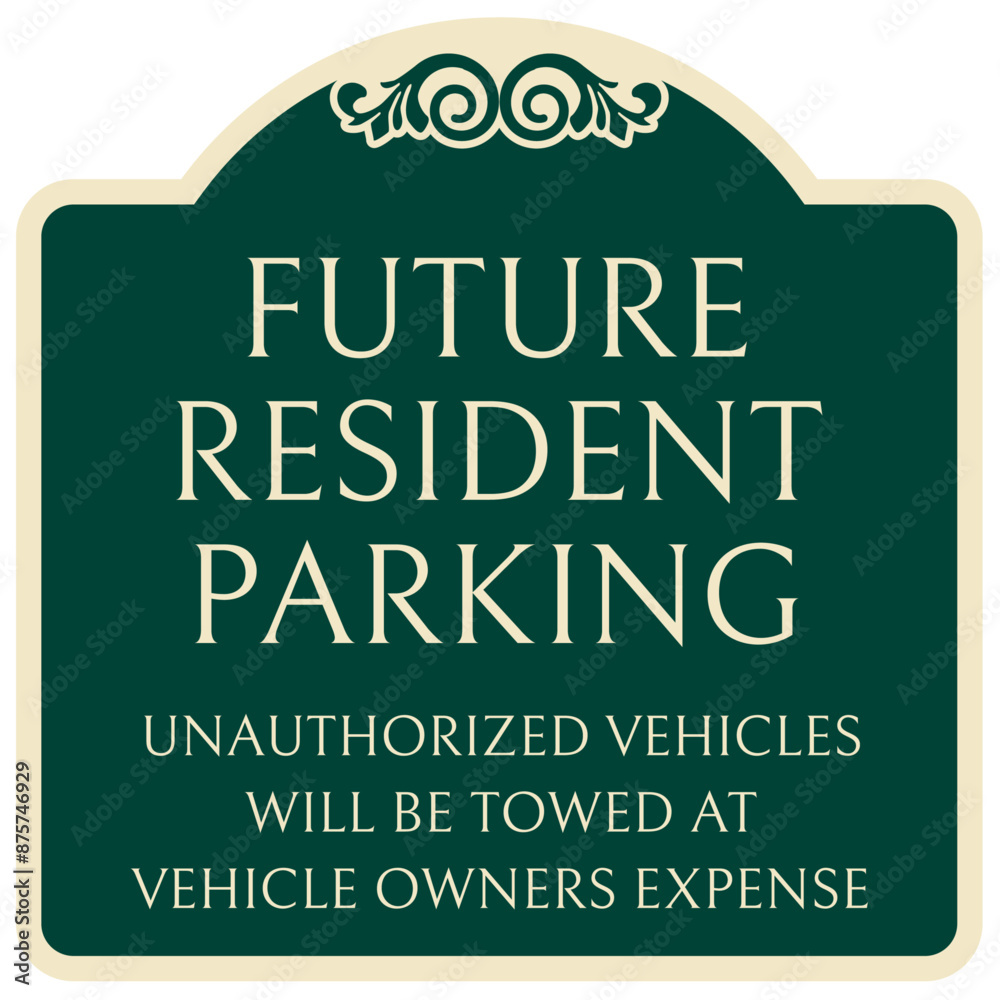 Obraz premium Resident parking sign