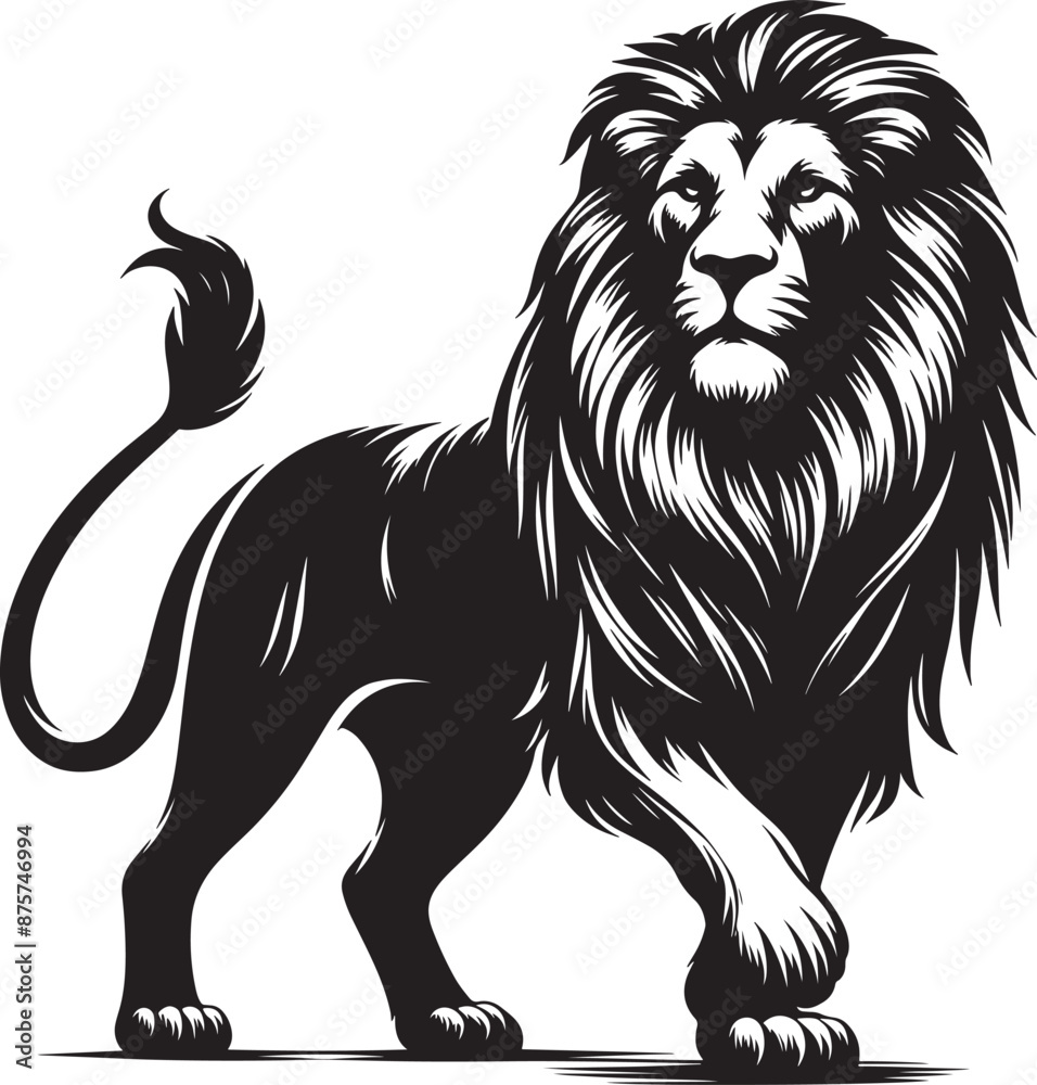 Lion Silhouette Vector Illustration. Lion Silhouette Vector Illustration.