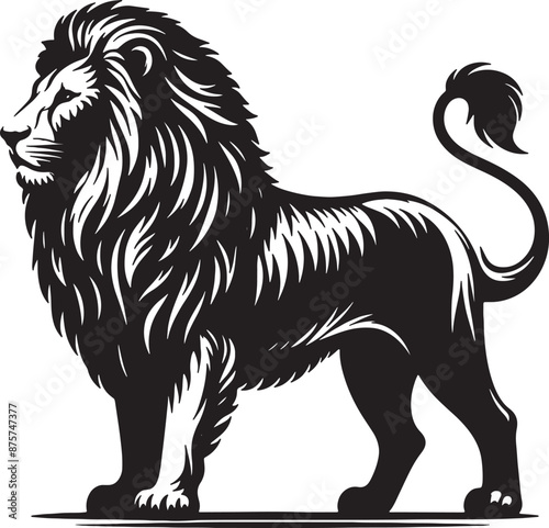 Lion Silhouette Vector Illustration.