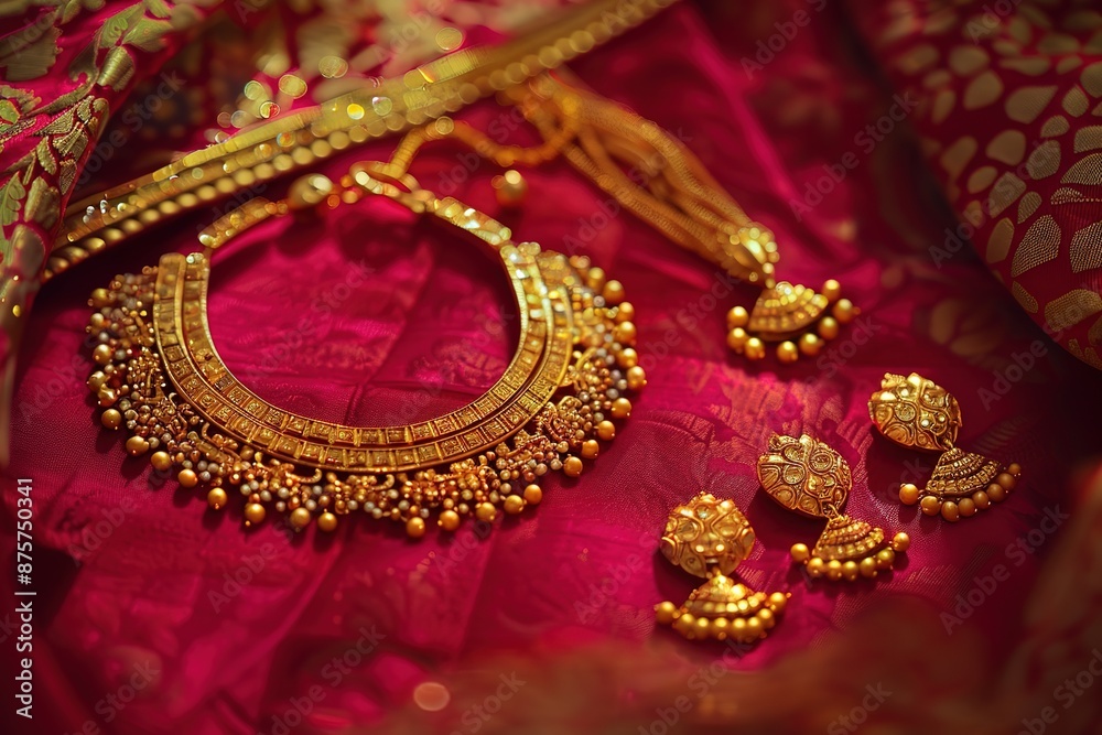 Gold jewelry in box , Necklace Gold jewelry in box , Necklace