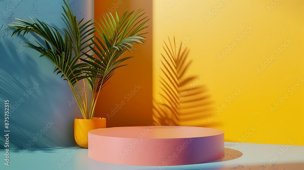 Obraz premium Summer Concept Tropical Podium Image