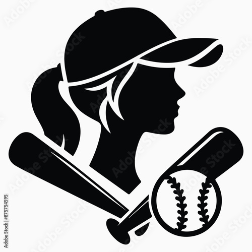 Best Unique Baseball Player vector silhouette with white background
