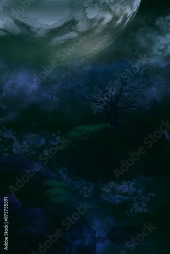 moon and clouds