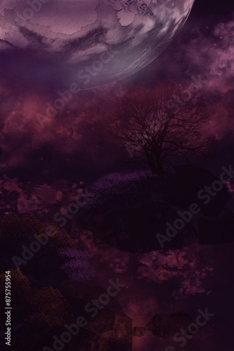 moon and clouds