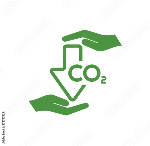 reducing CO2 emissions to stop climate change. green energy background	