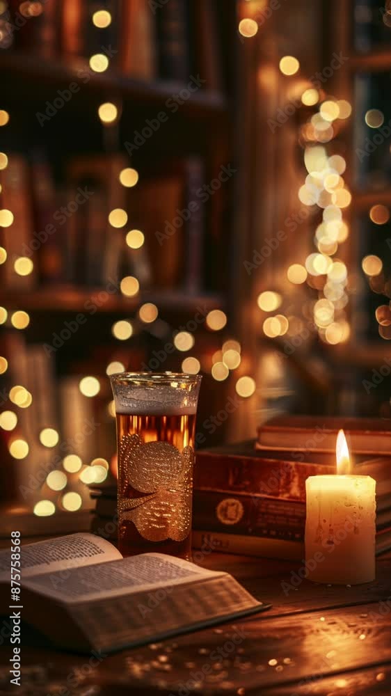 Candle and book the essence of evening calm, background bokeh. presenting the perfect concept for quote, love, story, romantic, wedding, relaxation, or any project; 4k virtual video motion. Candle and book the essence of evening calm, background bokeh. presenting the perfect concept for quote, love, story, romantic, wedding, relaxation, or any project; 4k virtual video motion.