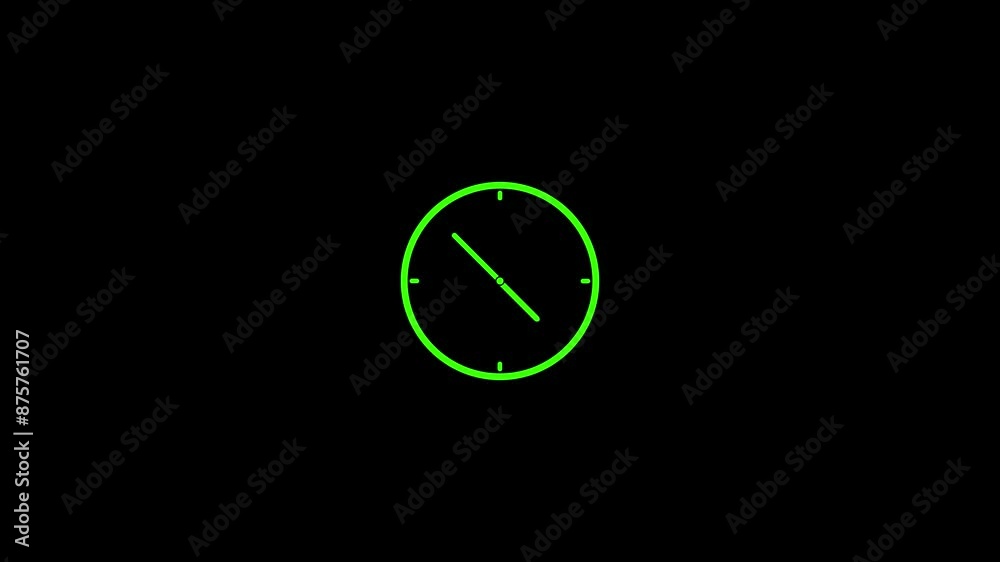 Abstract new analog clock icon animation.4k video Abstract new analog clock icon animation.4k video
