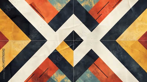 Clean geometric shapes inspired by Roman floor tile designs