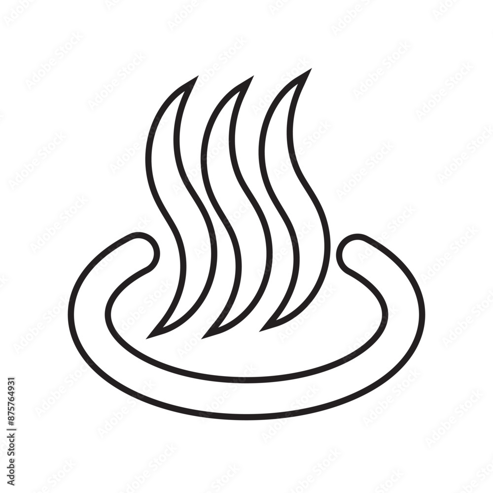 Onsen vector icon set in black stroke style. vector illustration. EPS 10/AI Onsen vector icon set in black stroke style. vector illustration. EPS 10/AI